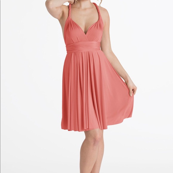 Sakura MIDI Infinity Convertible Dress in Coral - Picture 4 of 6